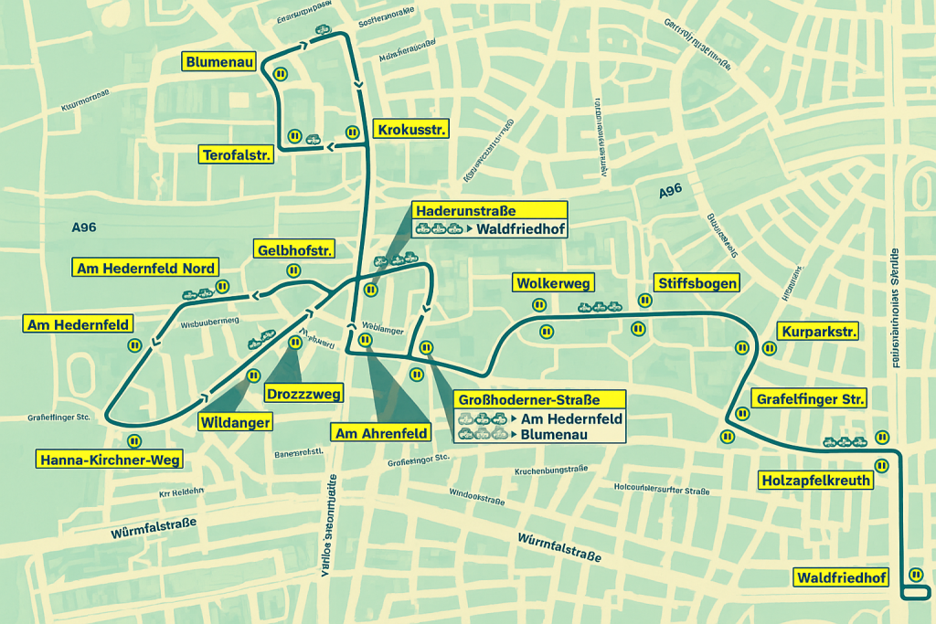 eBus map Munich