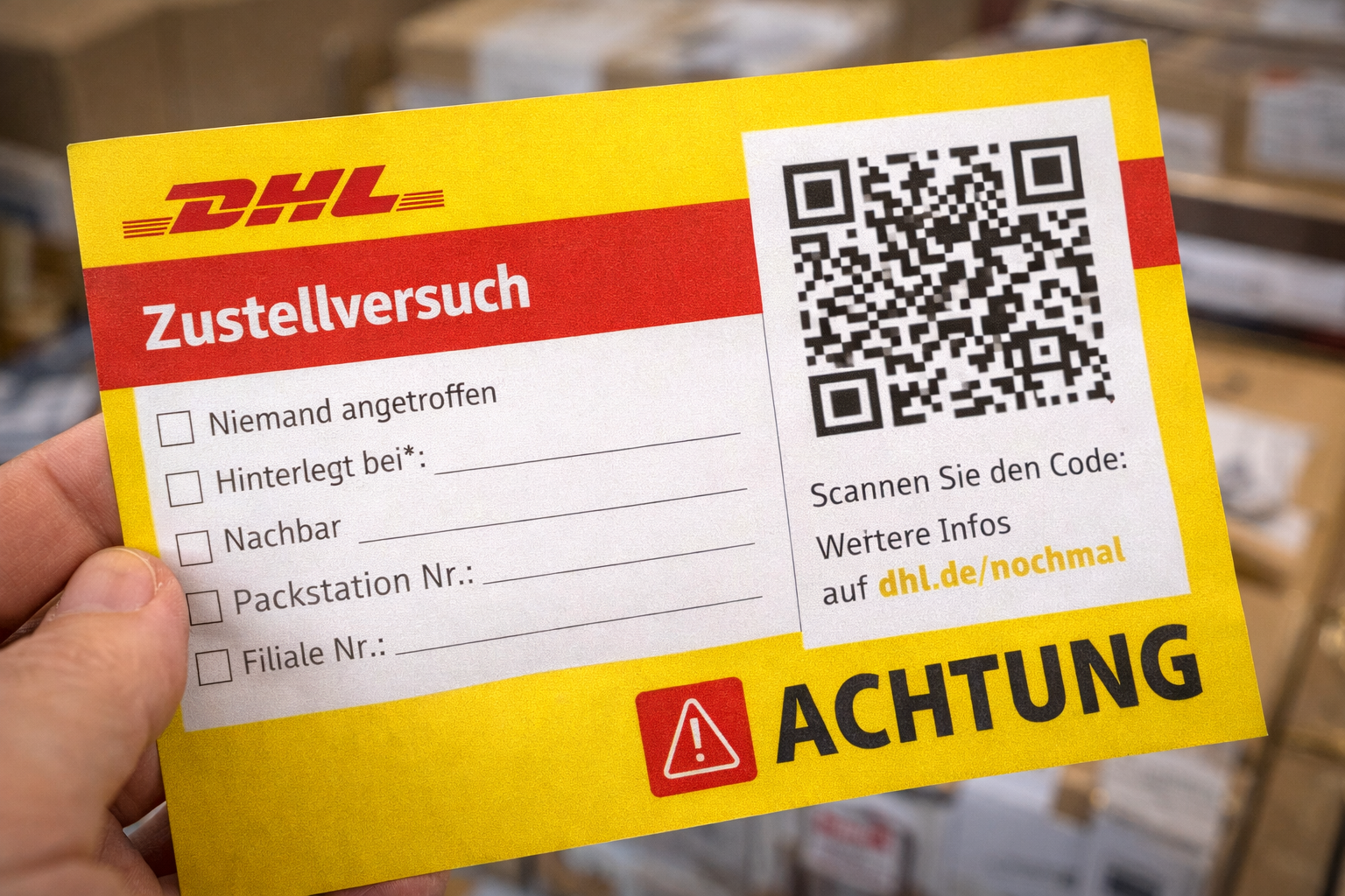 Извещение DHL