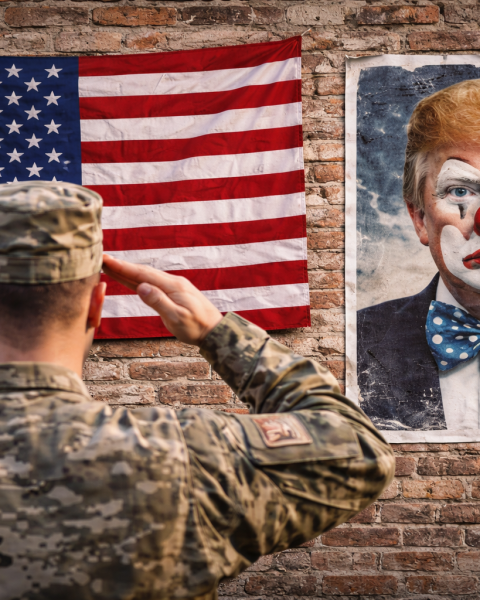 Трамп и солдат