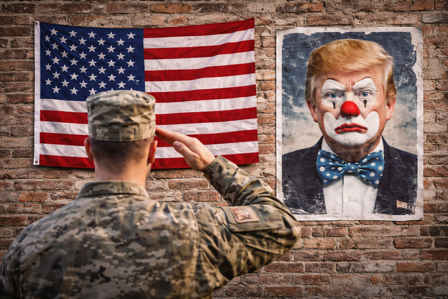 Трамп и солдат - On Duty of Munich Трамп и солдат